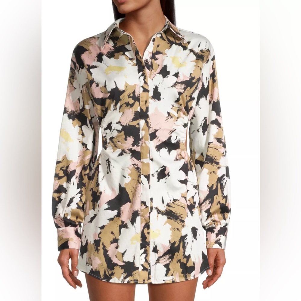 NWT Hansen & Gretel beautiful shirt dress with a gathered waist and cut outs